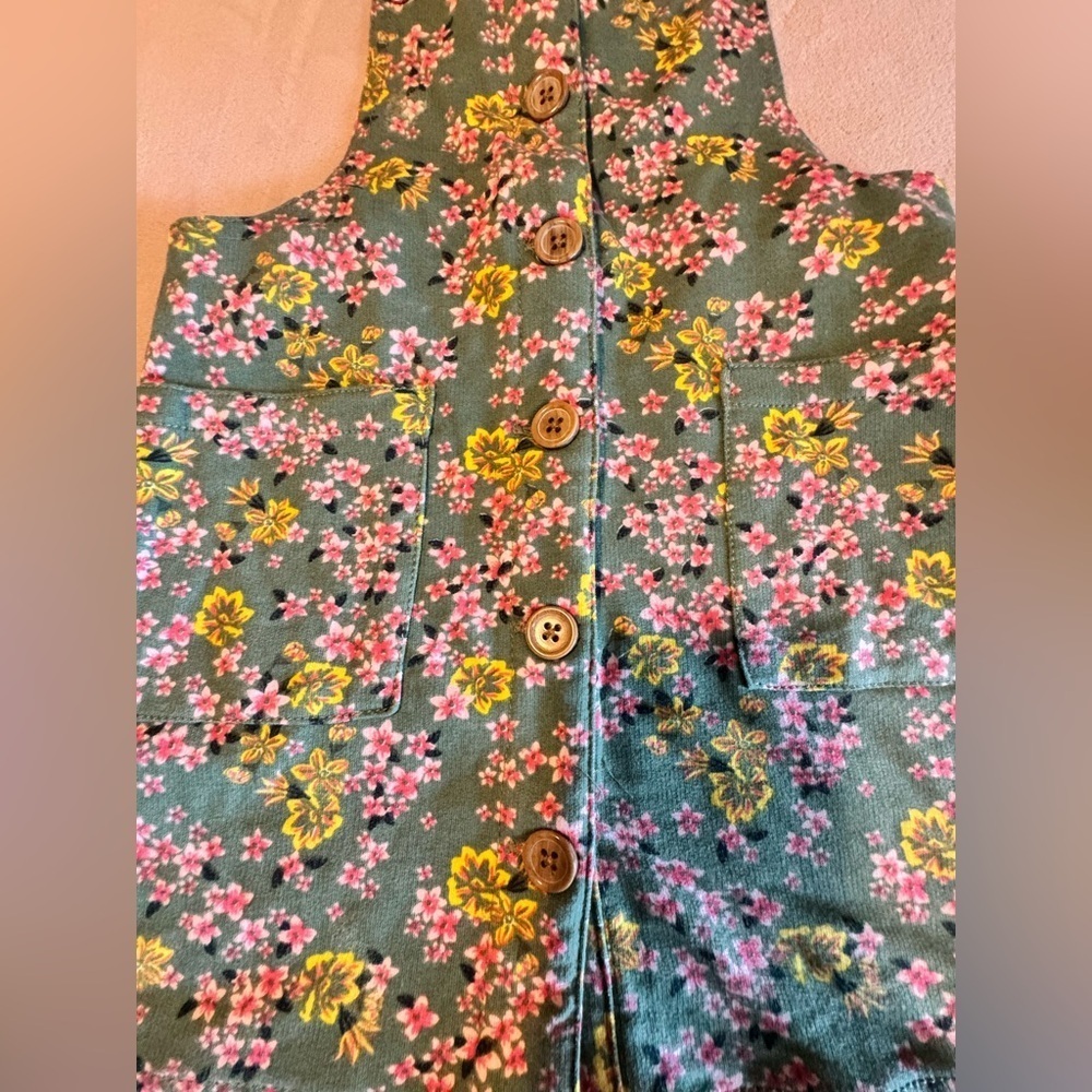 Floral Green Kids Suspenders Size 5 - Picture 5 of 7